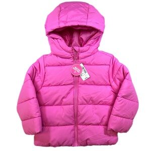 NWT The Children’s Place Pink Kids 3T Puffer Jacket-Water Resistant
